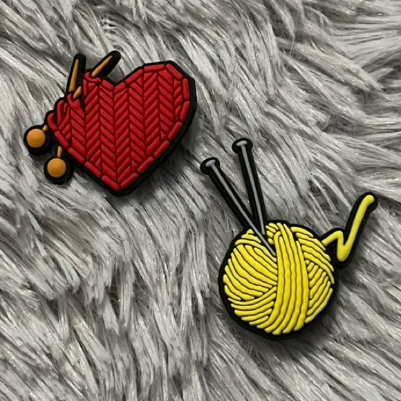Knitting Croc Charm Set